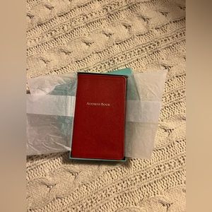 Tiffany & Co Pebbled Leather Address book, red, never used